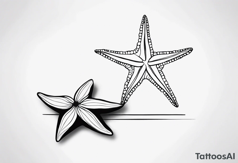 Dainty Shell/starfish wrist tattoo tattoo idea
