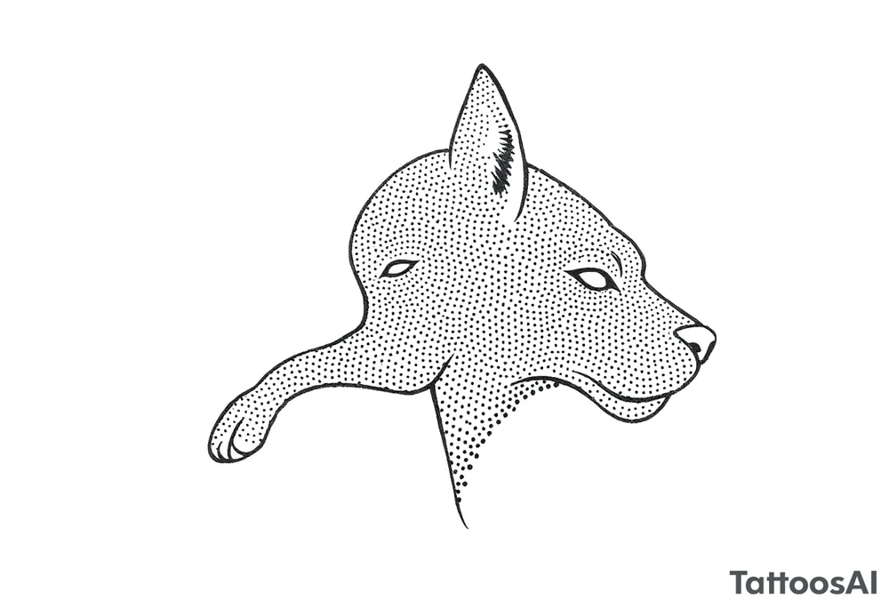 outline of a staffy tattoo idea