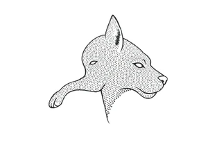 outline of a staffy tattoo idea