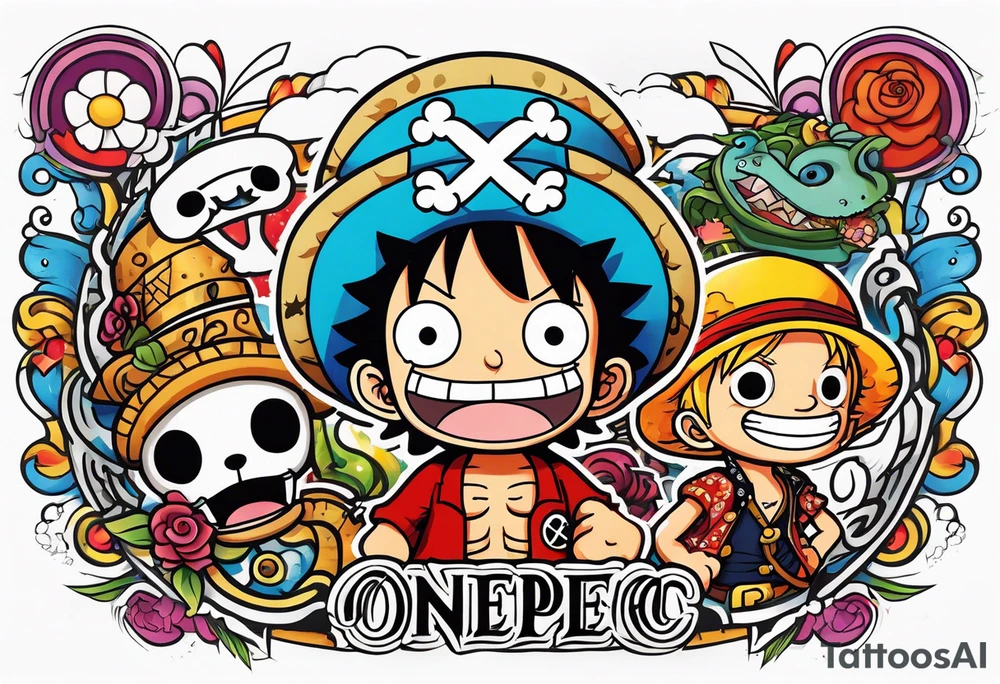 One piece tattoo idea