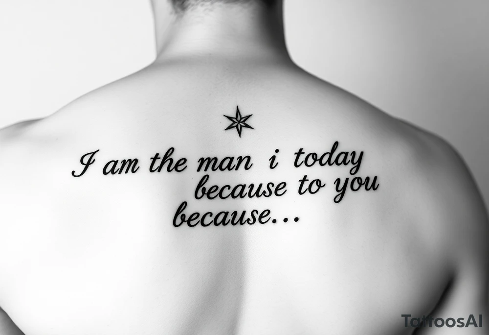 i am the man i am today because of you on the forearm tattoo idea