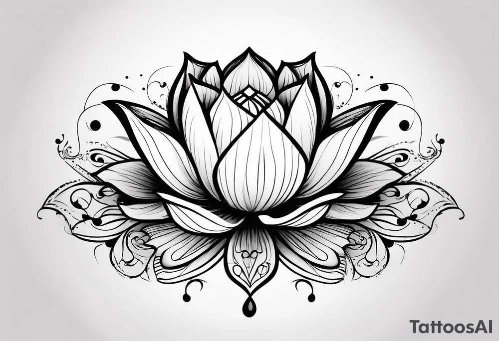 Lotus flower tattoo idea