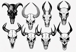realistic animal skull tattoo idea