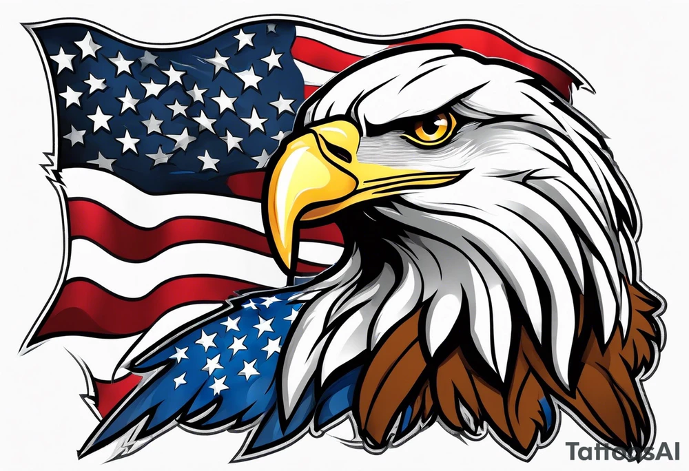 Eagle usa flag tattoo idea