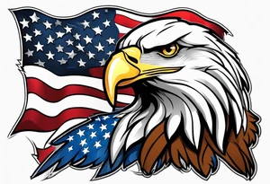 Eagle usa flag tattoo idea