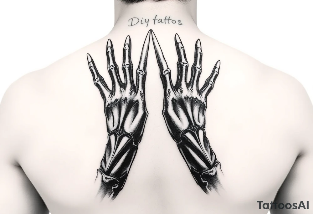 Edward scissorhands reflection off his hands tattoo idea