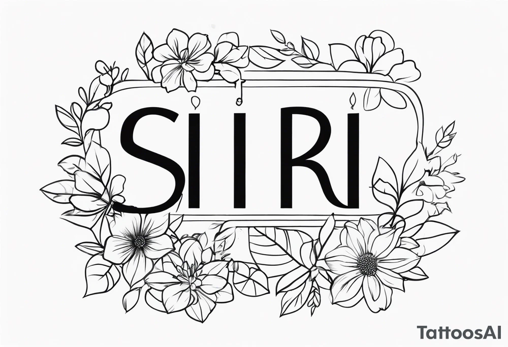 name Siri tattoo idea
