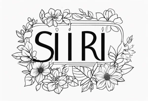 name Siri tattoo idea