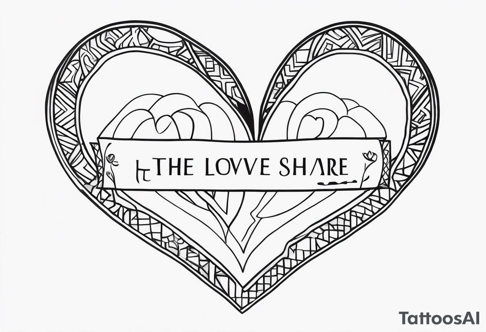 The love that let us share our name tattoo idea