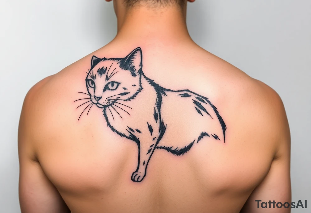 black cat tattoo idea