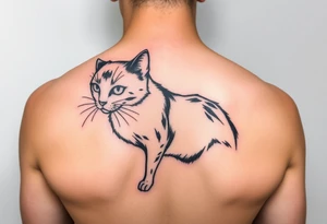 black cat tattoo idea