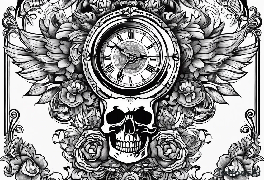 digital time style numbers 77:77 tattoo idea