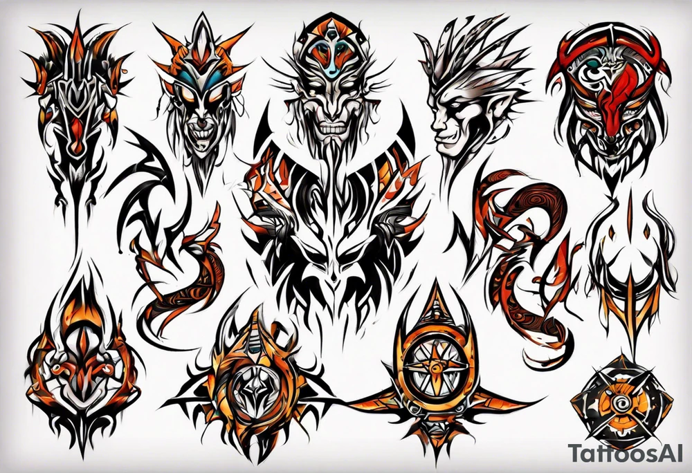 tribal artwork tattoo idea