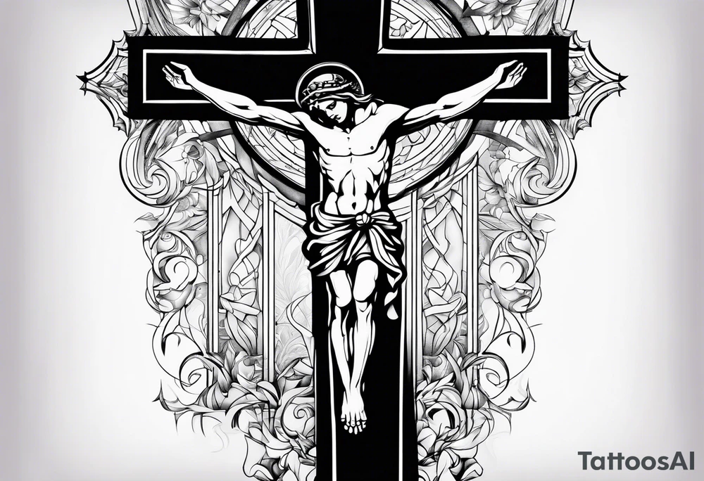 crucifix tattoo idea