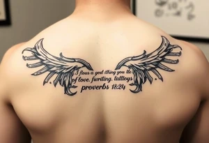 Writing 76-2323 proverbs 18:24 tattoo idea