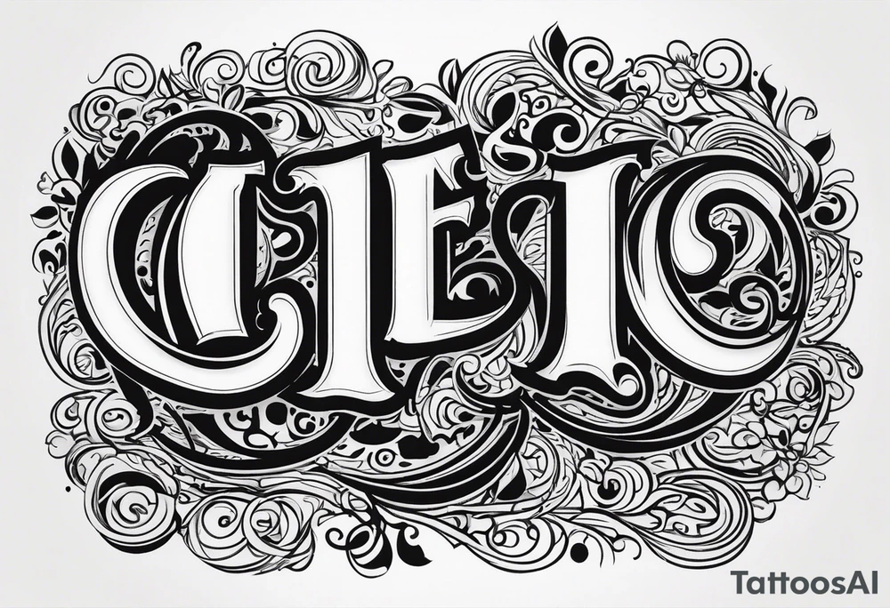 Lee in curly font tattoo idea