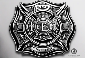 A firefighter Maltese cross with my children's initials in the top and bottom.  L.D.O on top and I.G.O ON THE BOTTOM tattoo idea