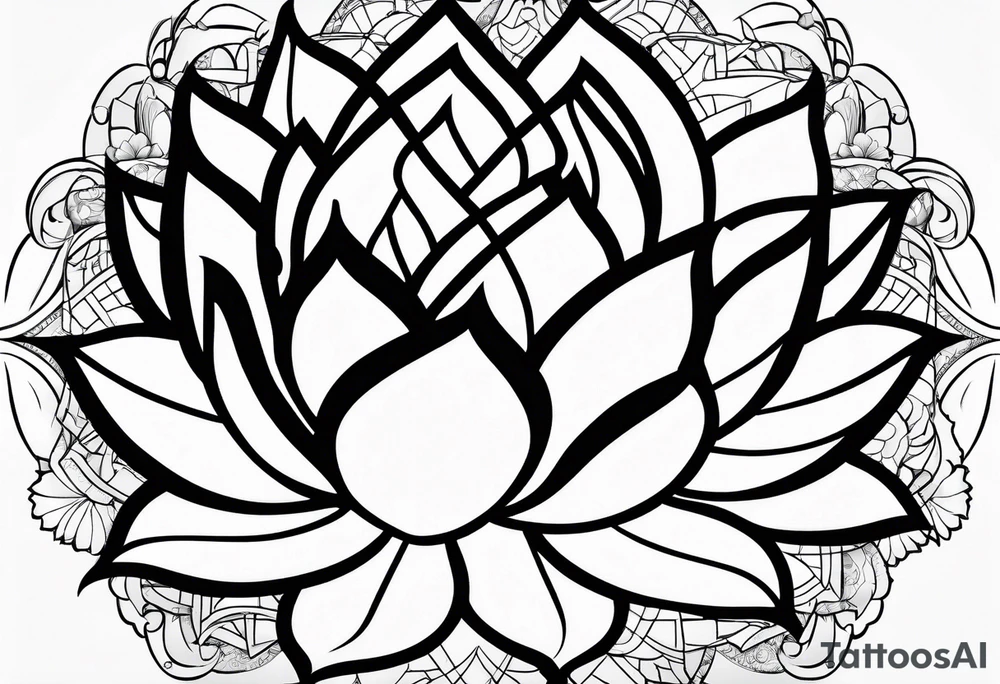 Taro lotus tattoo idea