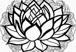Taro lotus tattoo idea
