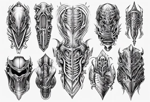 Body armor tattoo idea