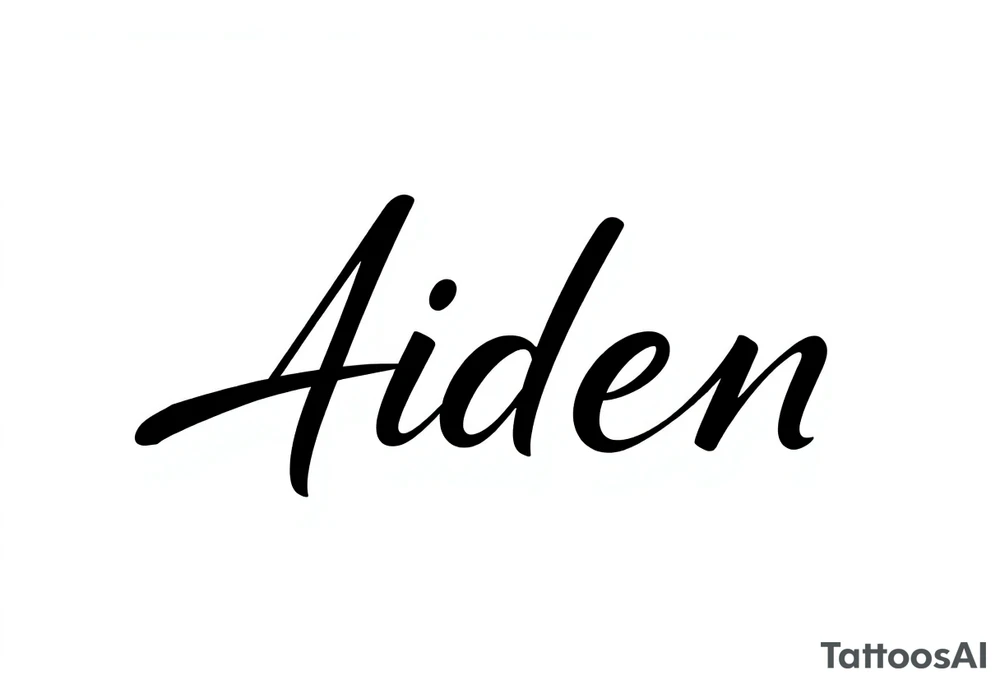 The name Aiden tattoo idea