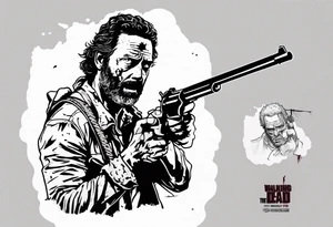 The walking dead rick small picture tattoo idea