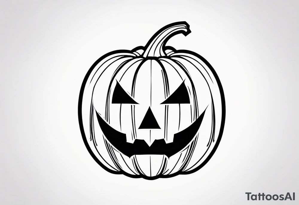 Pumpkin masculine tattoo idea