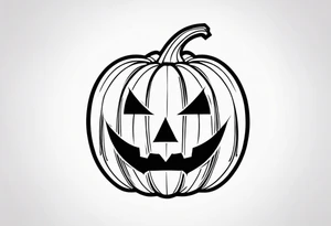 Pumpkin masculine tattoo idea