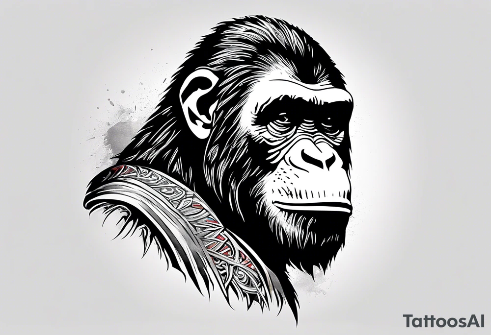 Caesar from the movie planet of the apes tattoo idea