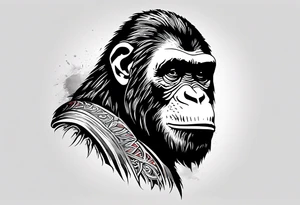 Caesar from the movie planet of the apes tattoo idea