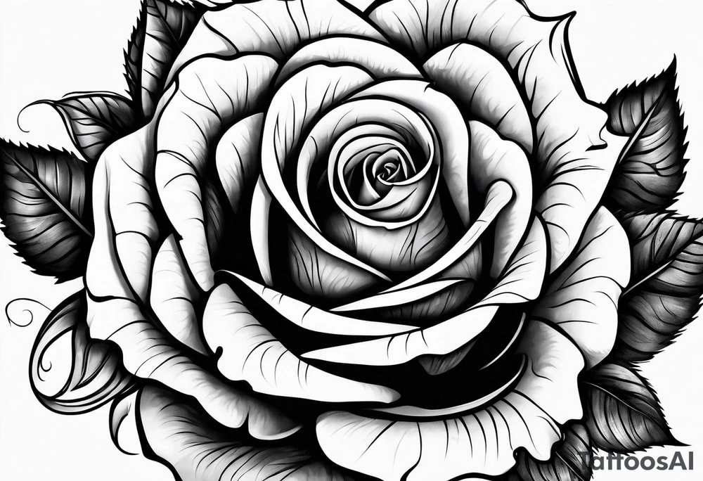 A rose without the leaves around it tattoo idea