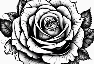 A rose without the leaves around it tattoo idea