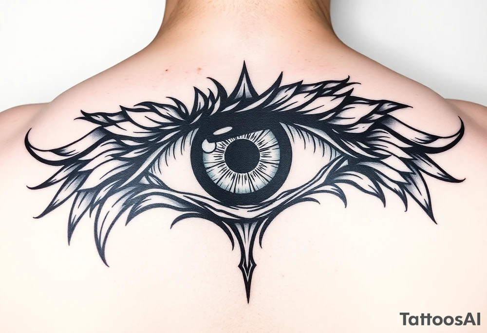 Powerful eye tattoo idea