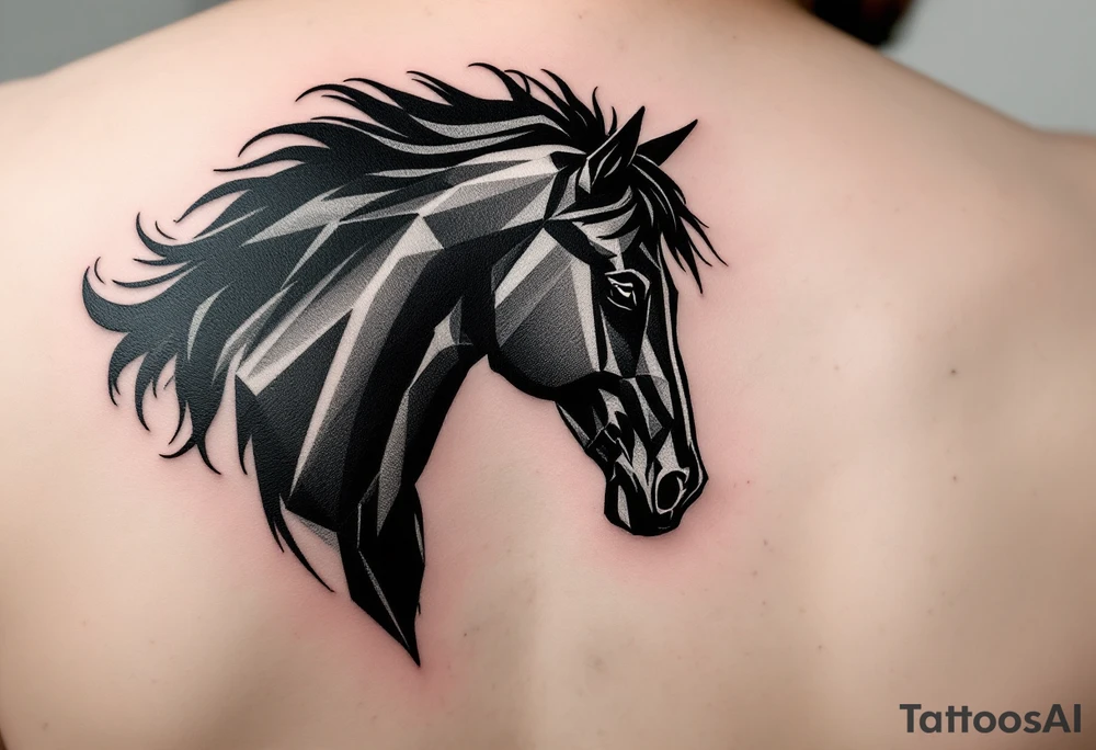 horse silhouette 
from the front tattoo idea