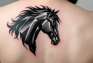 horse silhouette 
from the front tattoo idea