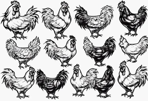 Chicken on fire tattoo idea