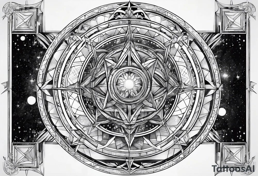 Geometric astronomy tattoo idea