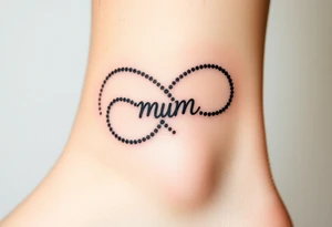 infinity symbol with mum in it tattoo idea
