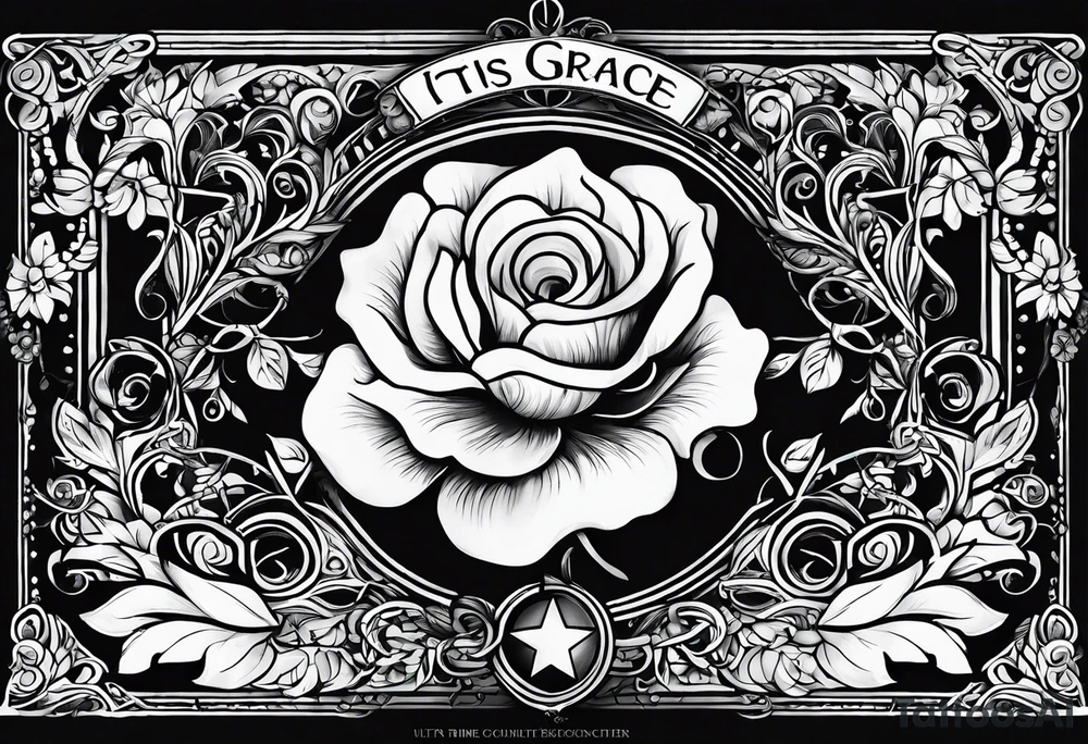 Tis grace hath brought me safe thus far,
And grace will lead me home tattoo idea