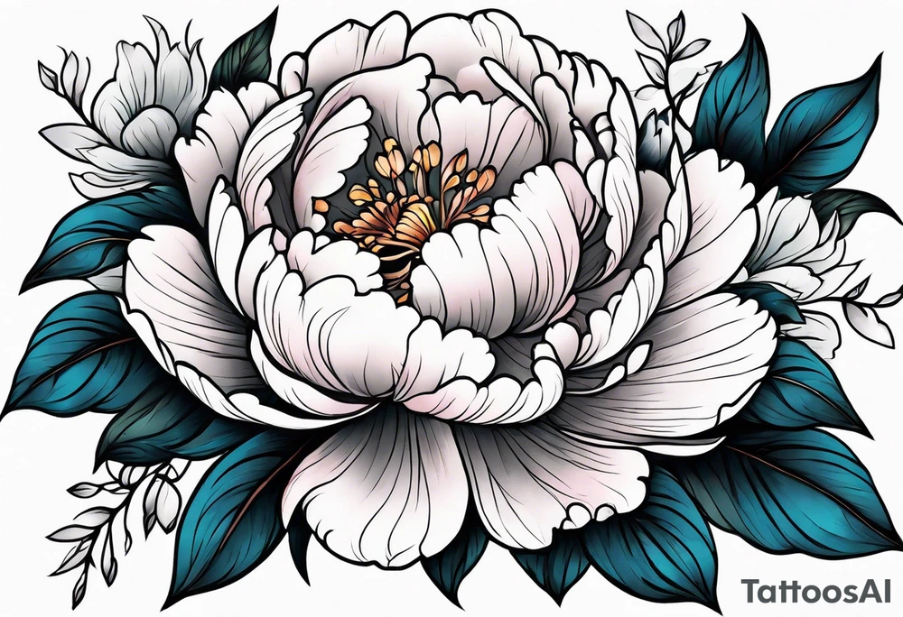 Peony tattoo idea