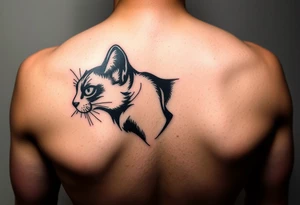 black cat tattoo idea