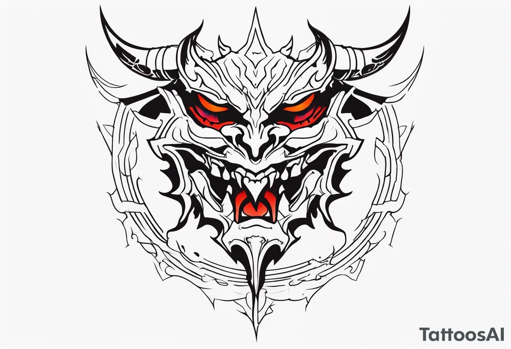 underboob tattoo demon tattoo idea