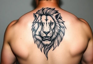 powerful majestic lion for cover up tattoo tattoo idea