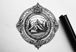 post with wax stamp tattoo idea