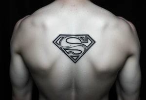 A hand tattoo that says SV And looks like the superman symbol tattoo idea