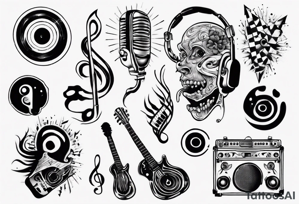 music sound tattoo idea