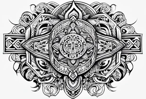 Polynesian chest tattoo tattoo idea