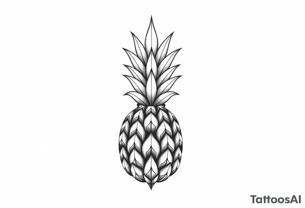 Crown pineapple vagina anus tattoo idea