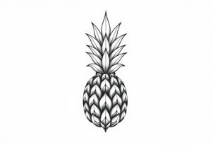 Crown pineapple vagina anus tattoo idea