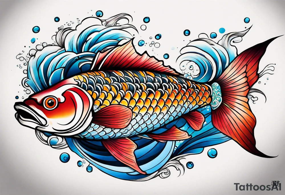fish water tattoo idea